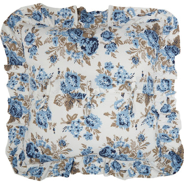 Annie Blue Floral Fabric Euro Sham 26x26 VHC Brands - The Fox Decor